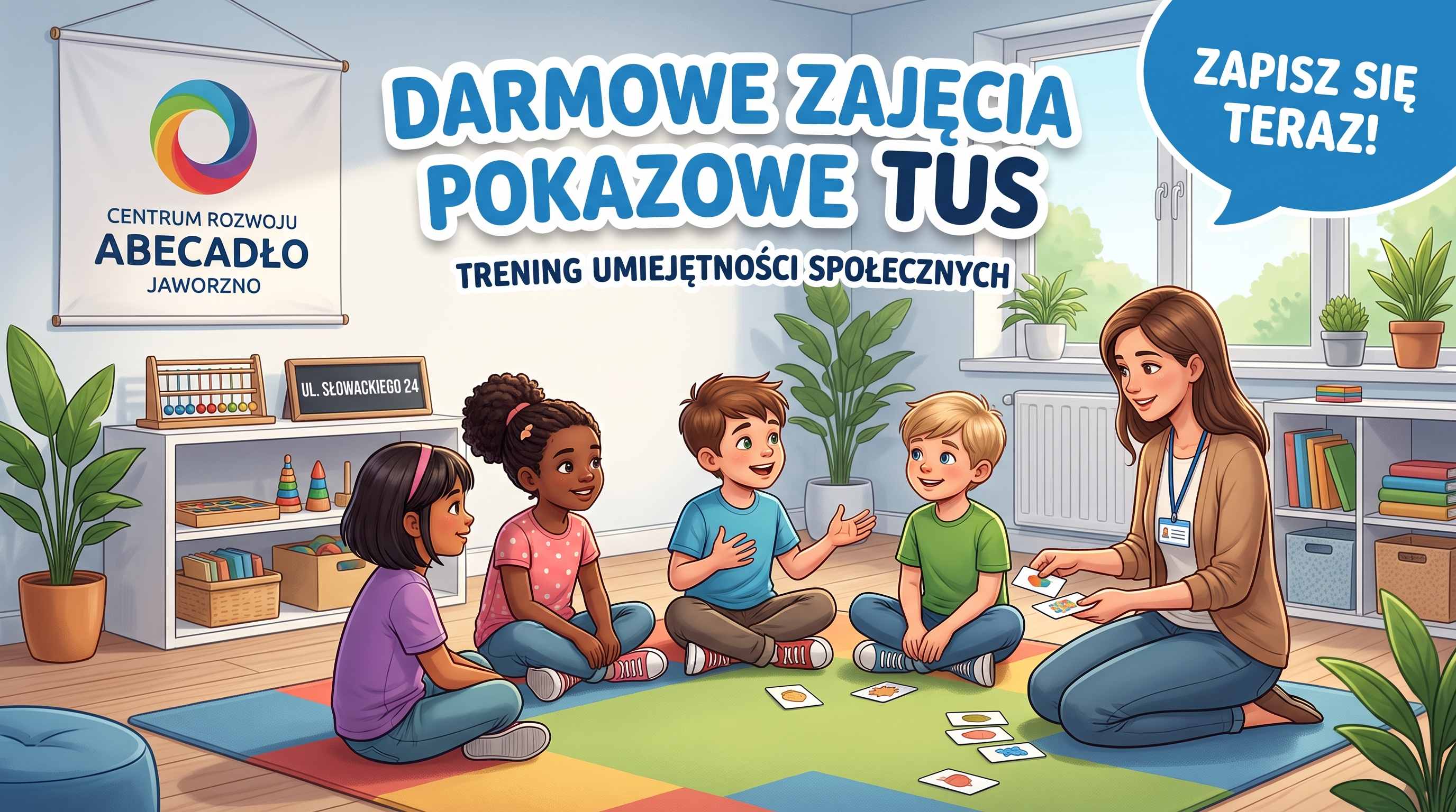 Darmowe zajęcia pokazowe TUS 1 września godz. 17:00 - Trening Umiejętności Społecznych - Centrum Rozwoju ABECADŁO Jaworzno